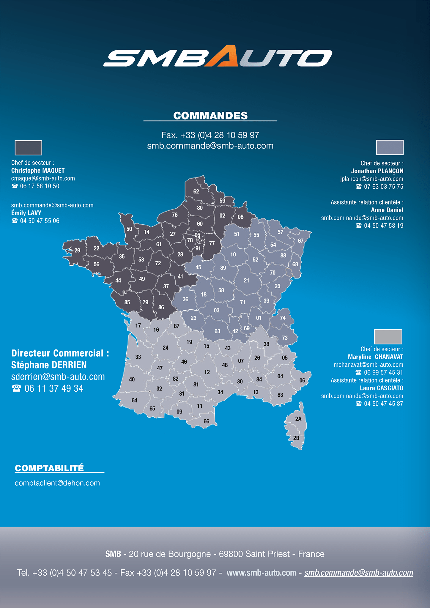 CARTE DES SECTEURS OCTOBRE 2023 LIGHT